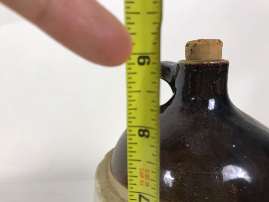 Set Of (2) Stoneware Jugs 10H / 9H And (1) Stoneware Pot With Lid 4H [Photo 19]