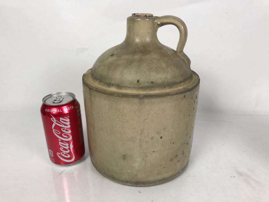 Set Of (2) Stoneware Jugs 10H / 9H And (1) Stoneware Pot With Lid 4H [Photo 13]