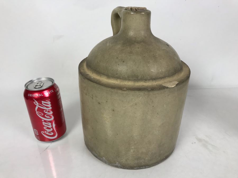 Set Of (2) Stoneware Jugs 10H / 9H And (1) Stoneware Pot With Lid 4H [Photo 14]