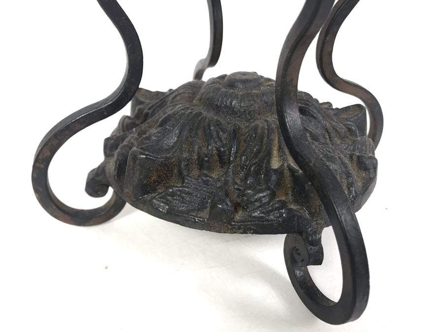 Vintage Metal Candle Holder With Metal Shade 11W X 18.5H [Photo 3]