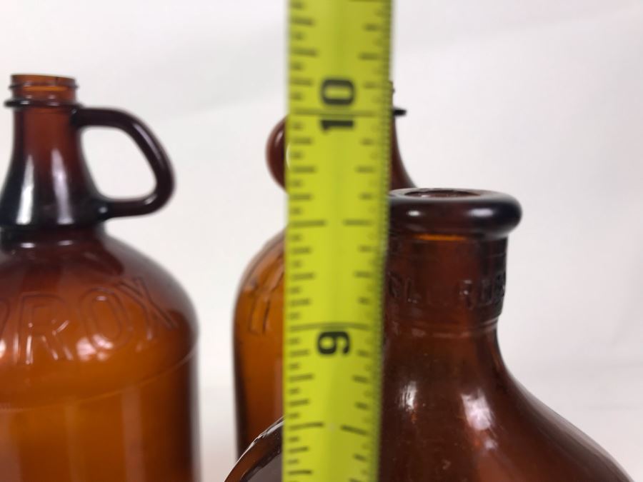 (3) Amber Glass Clorox Bottles And (1) Amber Glass Purex Bottles From 11H To 8H [Photo 12]