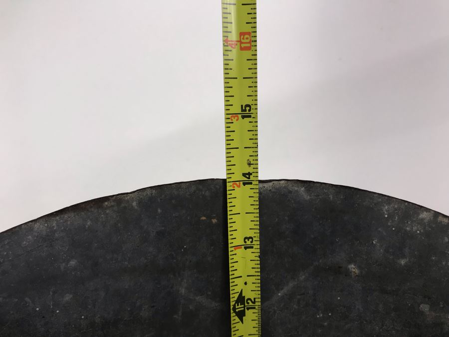 Vintage Galvanized Metal Scoop With Wooden Handle 9.5W X 14H And Pair Of Rustic Wooden Vases 6H And 12H [Photo 13]