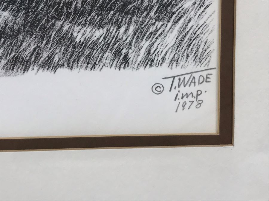 Vintage 1978 Local Ted Wade Lithograph The American Farmer Designer & Builder Ramona, California 12 X 12.5 Hand Signed Limited Edition 22 Of 26 [Photo 5]