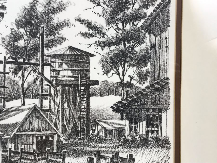 Vintage 1978 Local Ted Wade Lithograph The American Farmer Designer & Builder Ramona, California 12 X 12.5 Hand Signed Limited Edition 22 Of 26 [Photo 12]