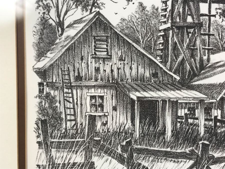 Vintage 1978 Local Ted Wade Lithograph The American Farmer Designer & Builder Ramona, California 12 X 12.5 Hand Signed Limited Edition 22 Of 26 [Photo 11]