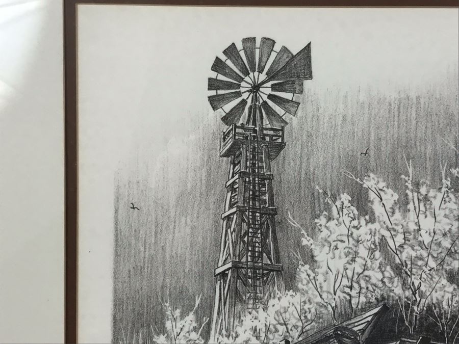 Vintage 1978 Local Ted Wade Lithograph Butterfield Square Chuck Wagon Temecula, California 12.5 X 14 Hand Signed Limited Edition 6 Of 36 [Photo 11]