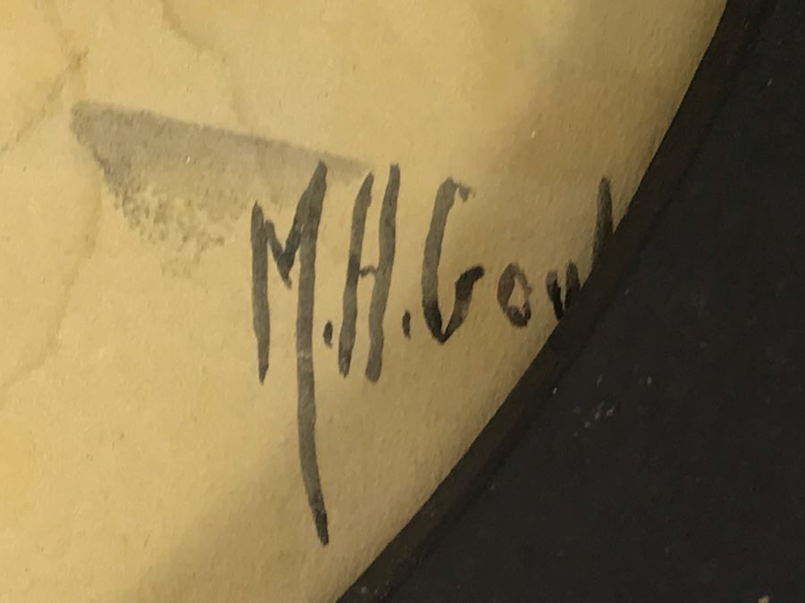 Original Vintage Portrait Drawings Signed M. H. Gould 7 X 9 [Photo 7]