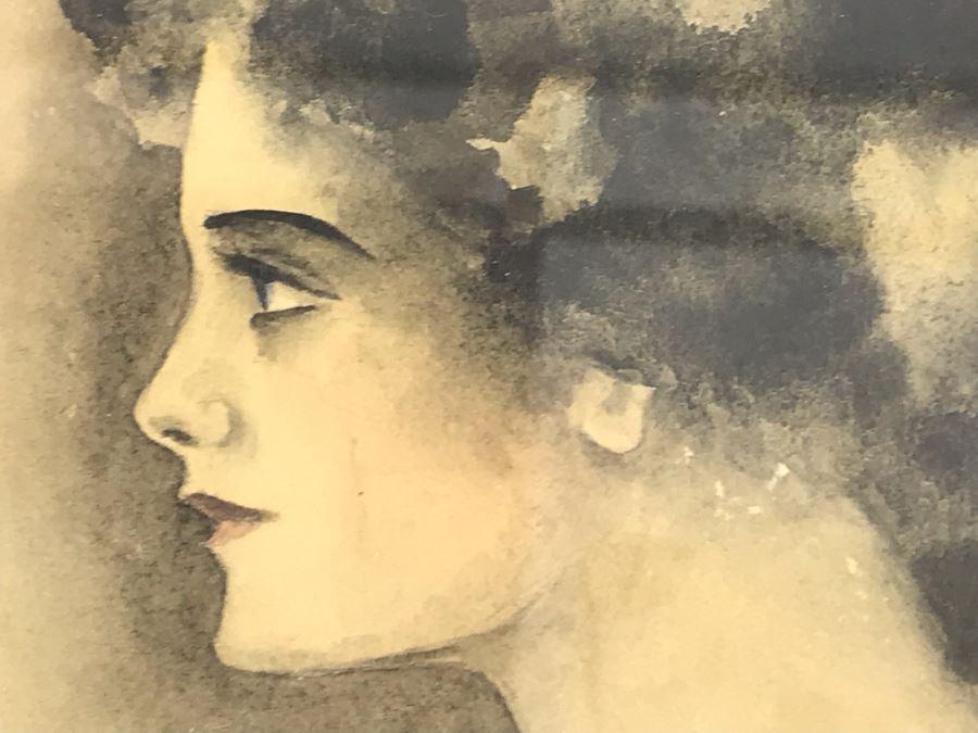 Original Vintage Portrait Drawings Signed M. H. Gould 7 X 9 [Photo 4]