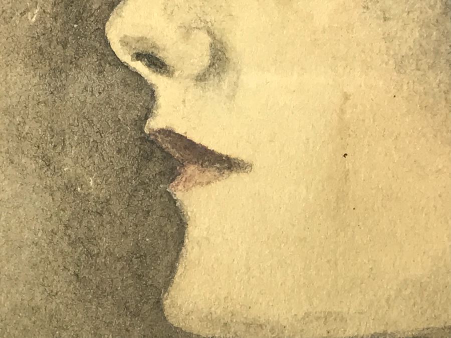 Original Vintage Portrait Drawings Signed M. H. Gould 7 X 9 [Photo 10]