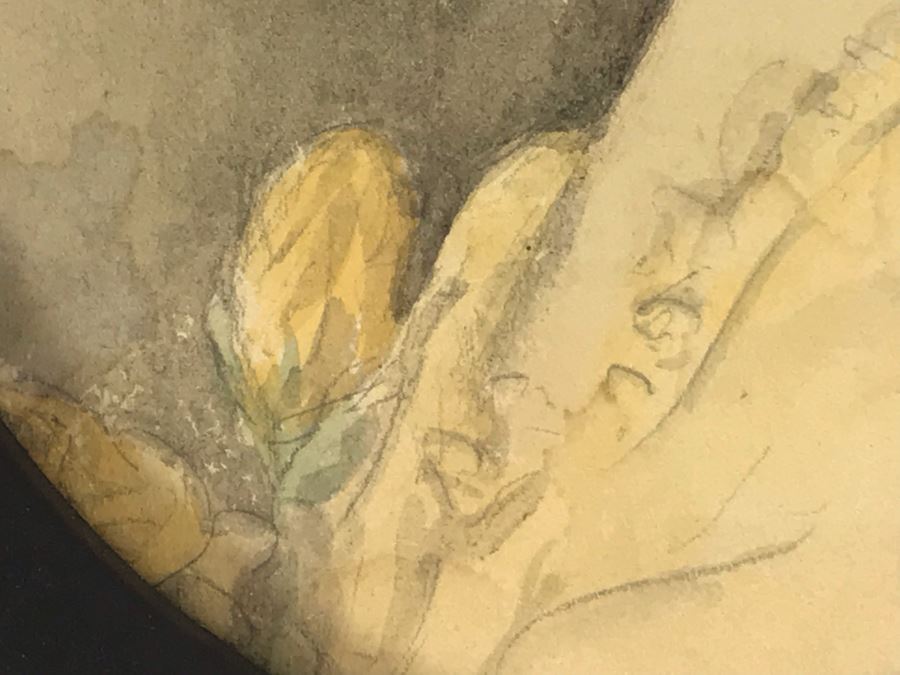 Original Vintage Portrait Drawings Signed M. H. Gould 7 X 9 [Photo 6]