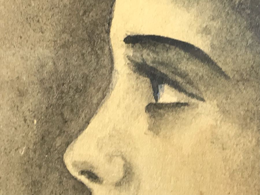 Original Vintage Portrait Drawings Signed M. H. Gould 7 X 9 [Photo 9]