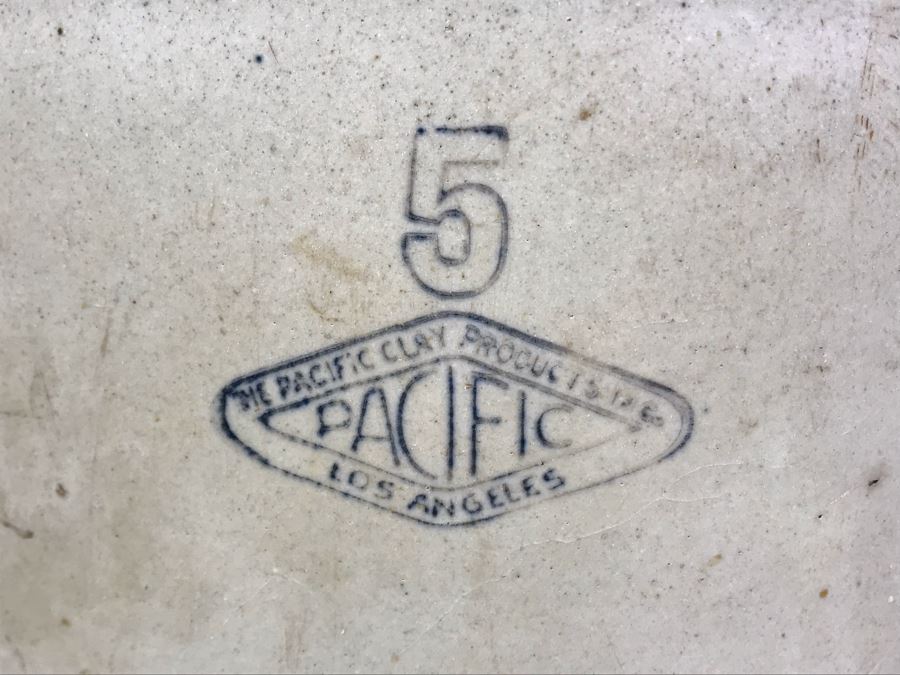 Large Vintage The Pacific Clay Products Inc Los Angeles Stoneware Jug 12W X 19H [Photo 2]