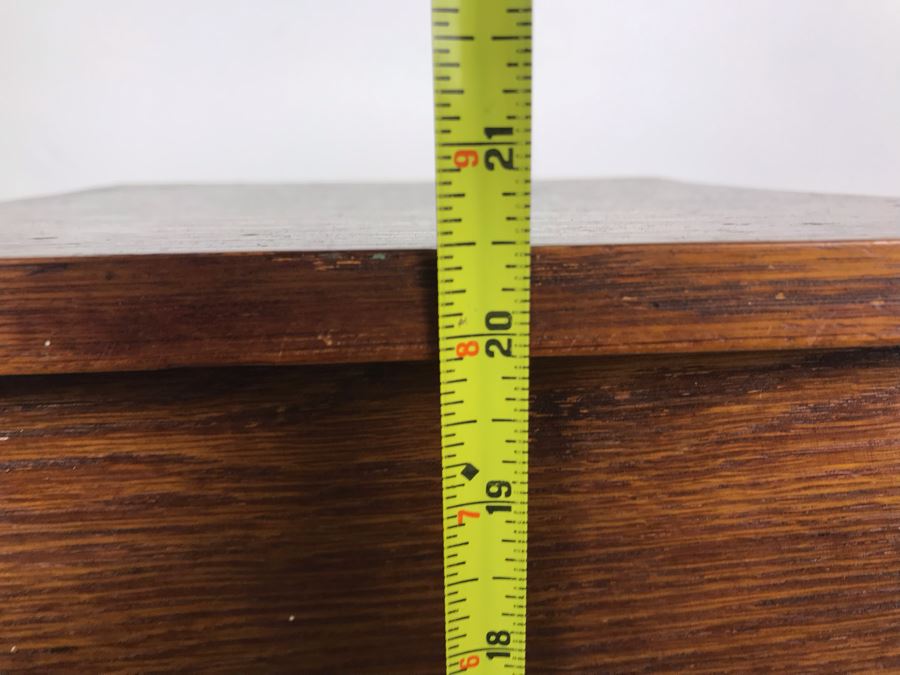 Arts & Crafts Mission Oak Tiger Oak Antique Chairside Humidor Liquor Cabinet [Photo 8]