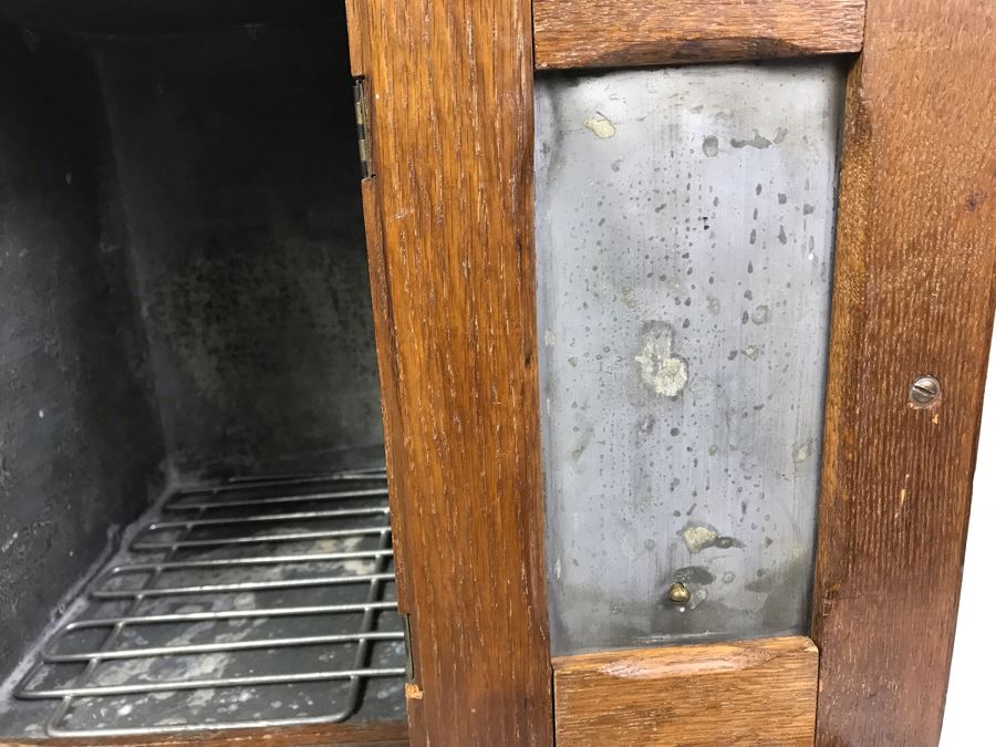 Arts & Crafts Mission Oak Tiger Oak Antique Chairside Humidor Liquor Cabinet [Photo 5]