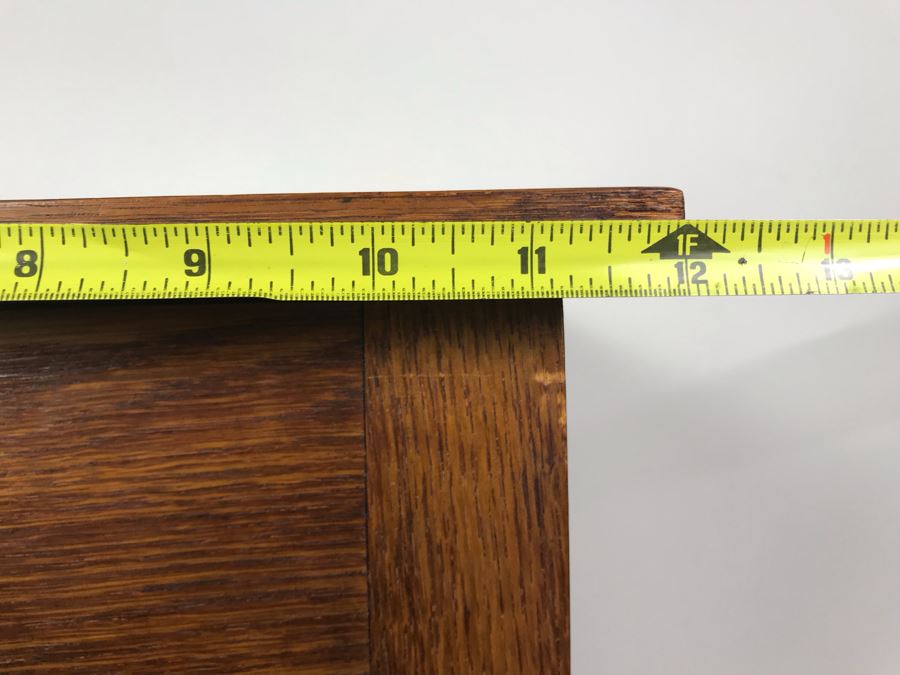 Arts & Crafts Mission Oak Tiger Oak Antique Chairside Humidor Liquor Cabinet [Photo 9]