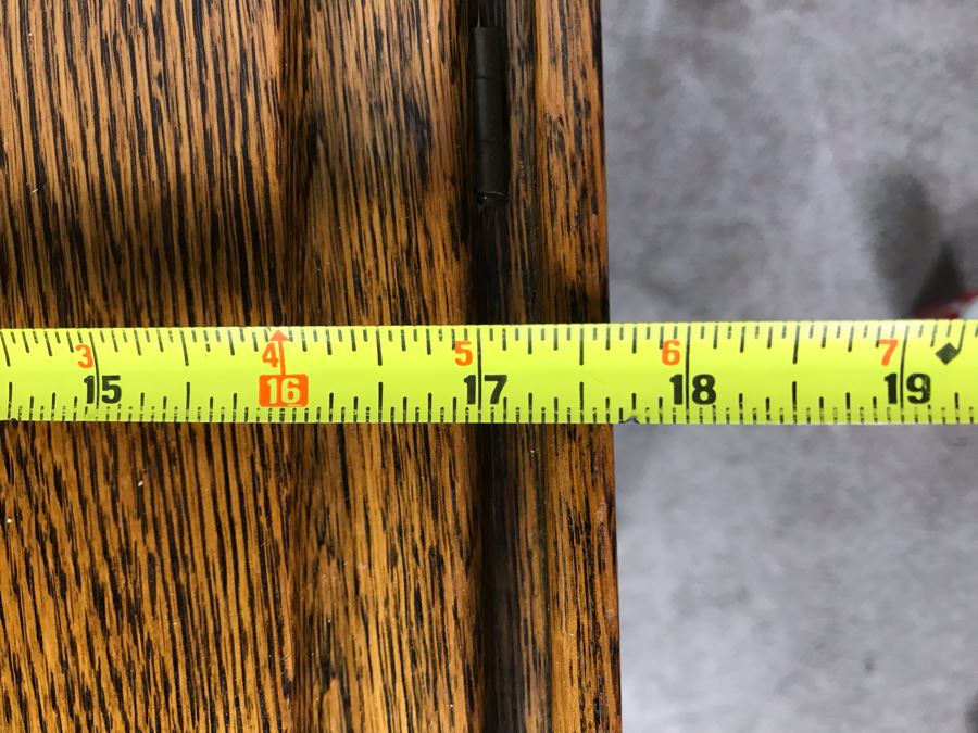 Stunning Vintage Tiger Oak Drop Leaf Tea Cart 25D X 17.5W (W/O Leaves - 33W With Leaves) X 28H [Photo 26]