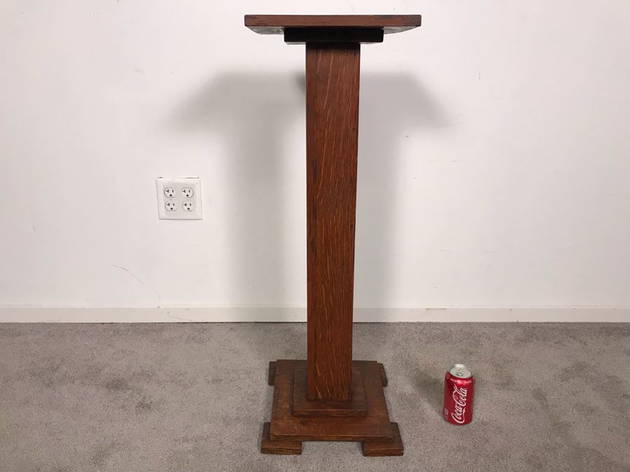 Striking TIger Oak Fern Stand 12.5 X 12 X 33H [Photo 2]