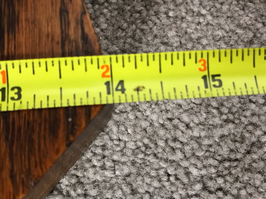 Vintage Tiger Oak Fern Stand (Some Wood Staining On Top) 14 X 33.5 [Photo 10]