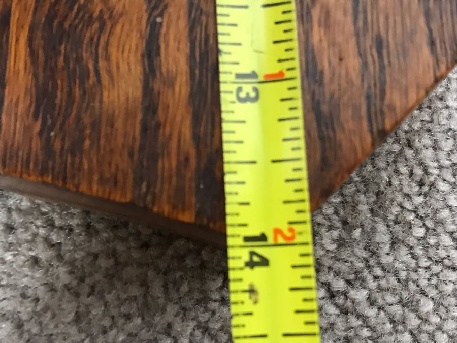 Vintage Tiger Oak Fern Stand (Some Wood Staining On Top) 14 X 33.5 [Photo 11]