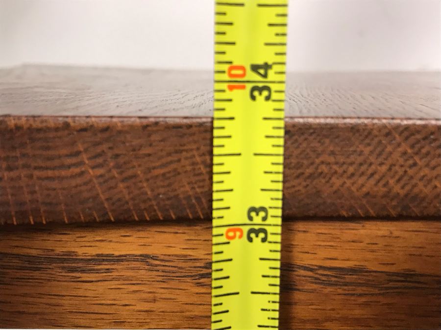 Vintage Tiger Oak Fern Stand (Some Wood Staining On Top) 14 X 33.5 [Photo 12]