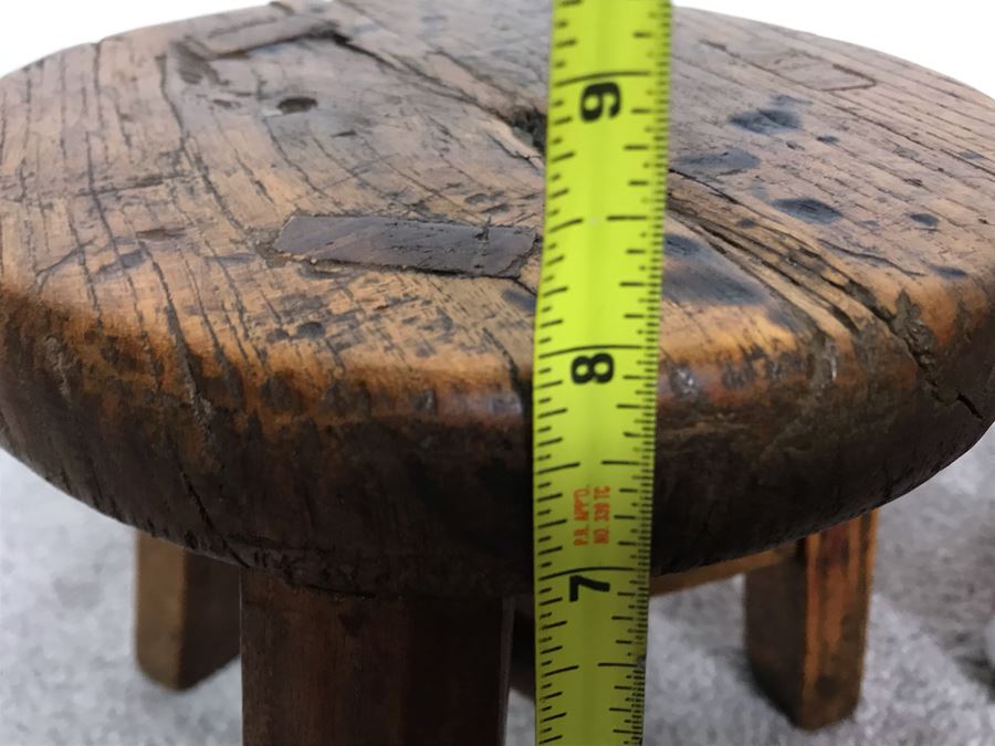 Pair Of Small 3-Legged Vintage Stools 8H And 7H [Photo 13]