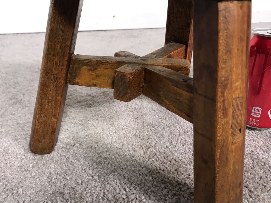 Pair Of Small 3-Legged Vintage Stools 8H And 7H [Photo 9]