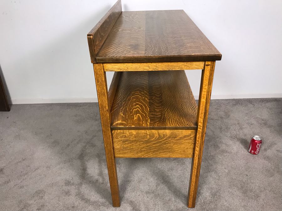 Stunning Arts & Crafts Mission Oak Tiger Oak Sideboard Buffet Table With Drawer [Photo 14]