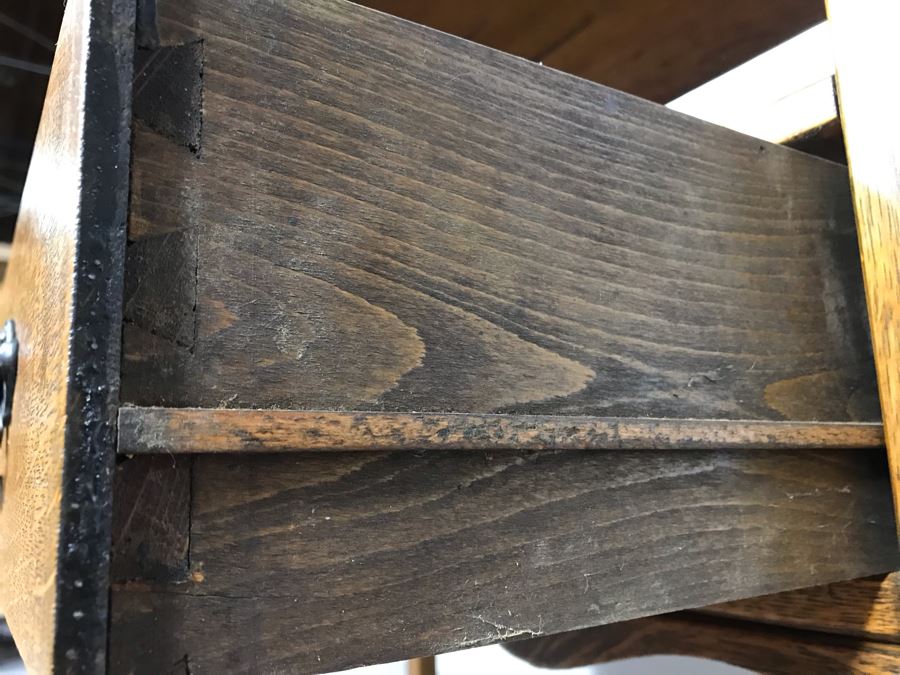 Stunning Arts & Crafts Mission Oak Tiger Oak Sideboard Buffet Table With Drawer [Photo 12]