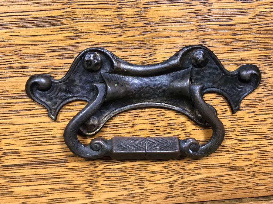 Stunning Arts & Crafts Mission Oak Tiger Oak Sideboard Buffet Table With Drawer [Photo 9]