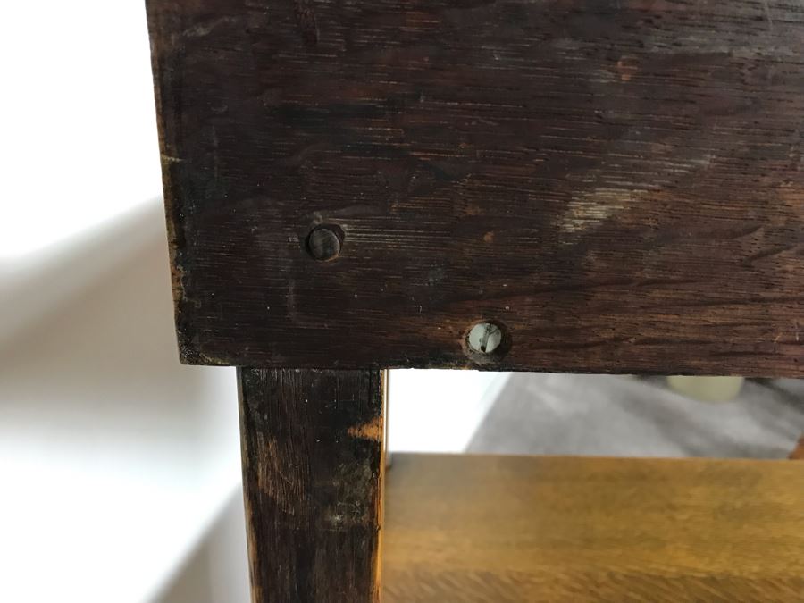 Stunning Arts & Crafts Mission Oak Tiger Oak Sideboard Buffet Table With Drawer [Photo 17]