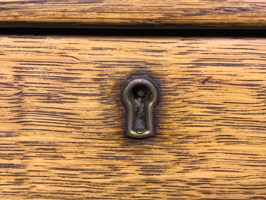 Stunning Arts & Crafts Mission Oak Tiger Oak Sideboard Buffet Table With Drawer [Photo 8]