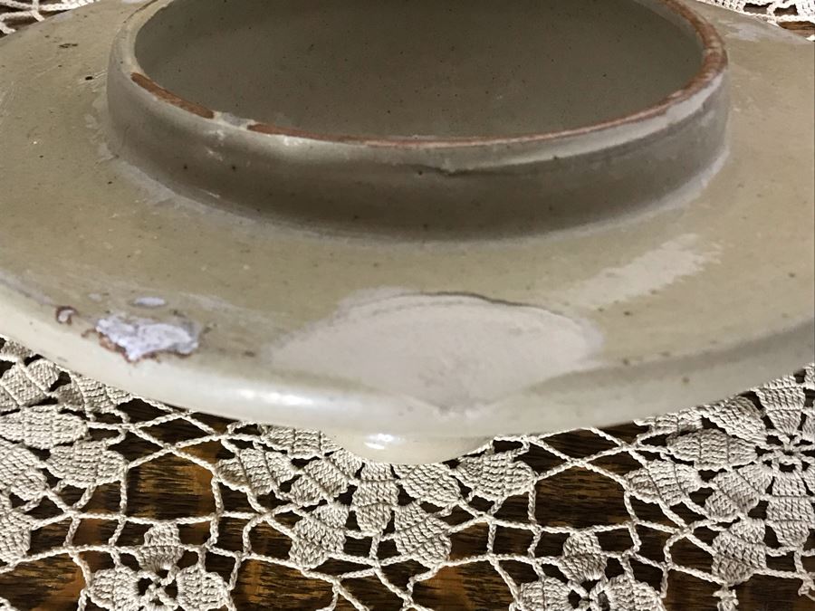 Rare Antique Cheavin's Saludor Safe Water Filter British Made Ceramic Stoneware Water Purifier (Underneath Lid Has Chip / Slight Chip In Handle) 19.5H X 9W [Photo 19]
