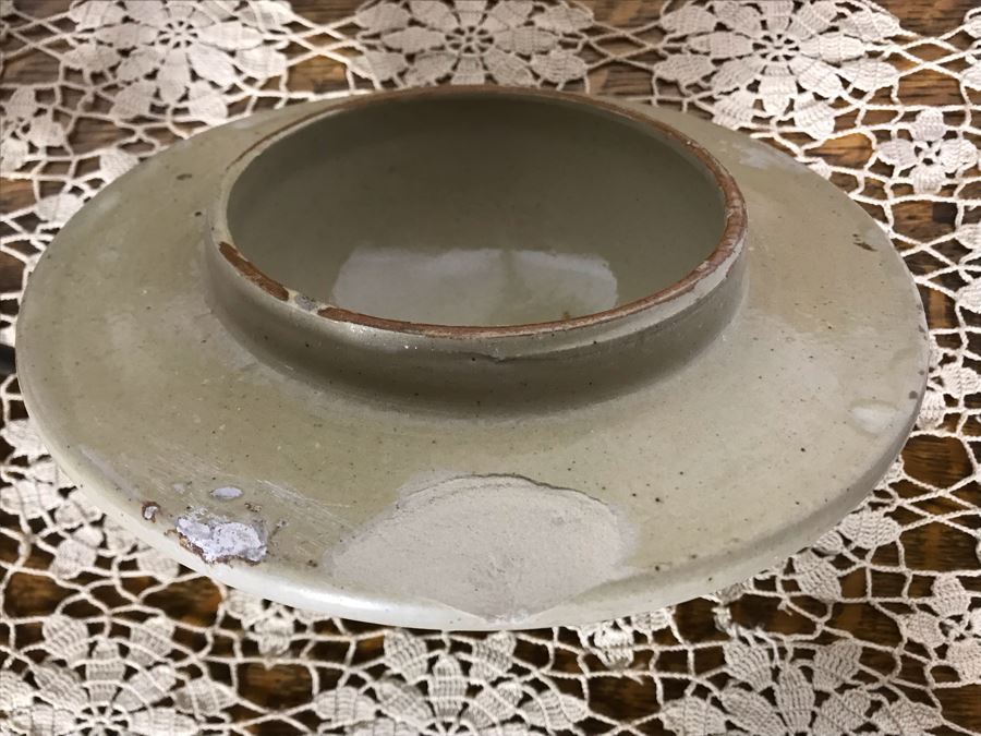 Rare Antique Cheavin's Saludor Safe Water Filter British Made Ceramic Stoneware Water Purifier (Underneath Lid Has Chip / Slight Chip In Handle) 19.5H X 9W [Photo 18]