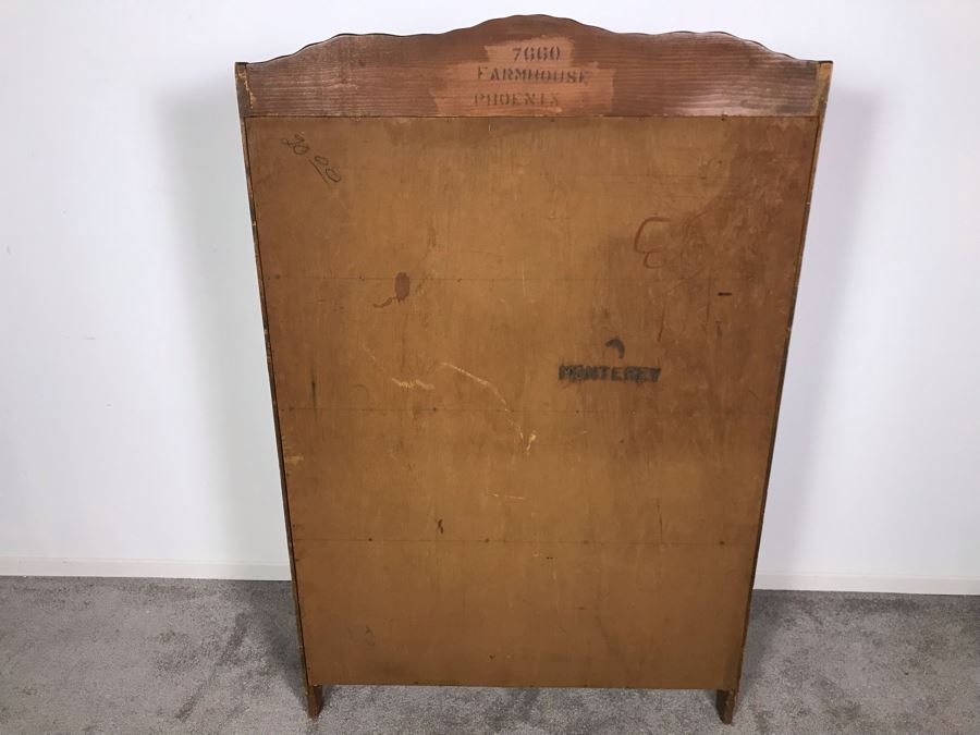 Rare Vintage Branded Monterey California Furniture Bookcase 7660 Farmhouse 36W X 56H [Photo 12]