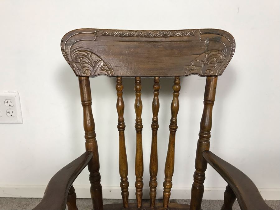 Vintage Child's Wooden Handmade Rocking Chair 15W X 21D X 26H [Photo 3]