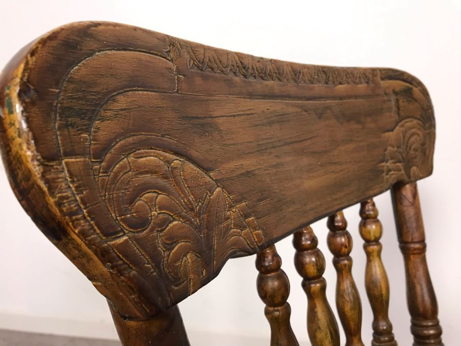 Vintage Child's Wooden Handmade Rocking Chair 15W X 21D X 26H [Photo 6]