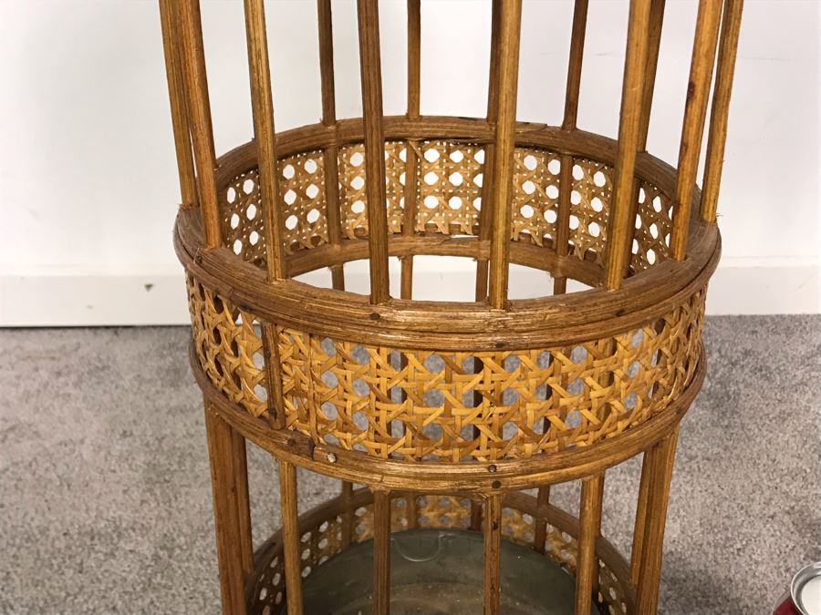 Vintage Rattan Umbrella Stand 21H X 9W - Just Added [Photo 4]