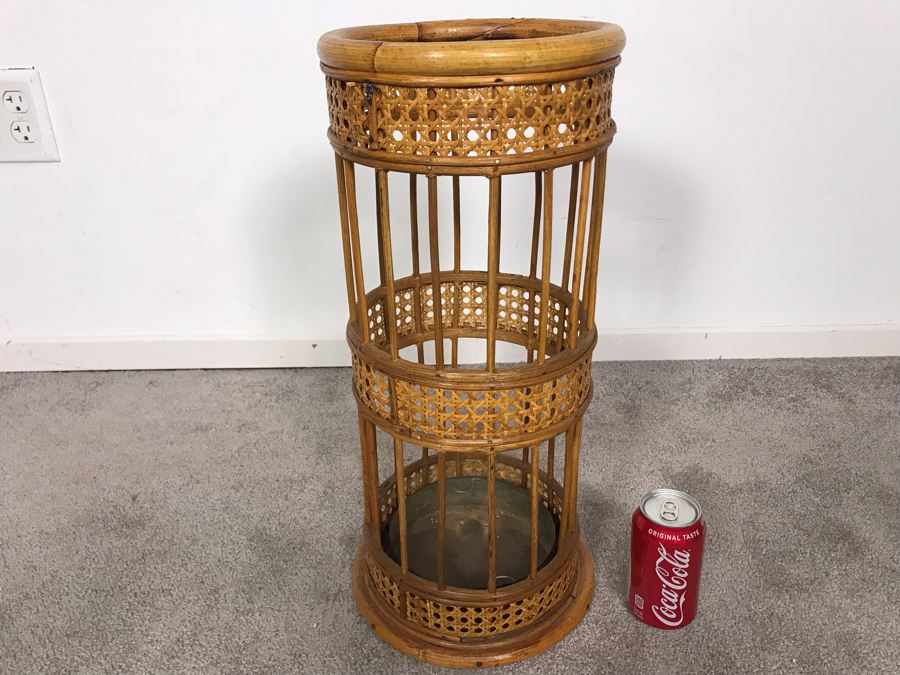 Vintage Rattan Umbrella Stand 21H X 9W - Just Added [Photo 1]