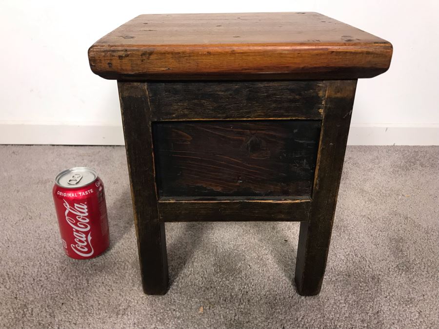 Small Handmade Side Table With Drawer With Asian Pull 10.5W X 10D X 12.5H - Just Added [Photo 8]