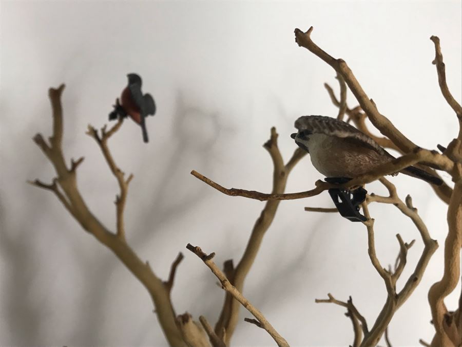 Manzanita Branches In Metal Vase With Decorative Clip On Birds 33H X 28W - Just Added [Photo 6]