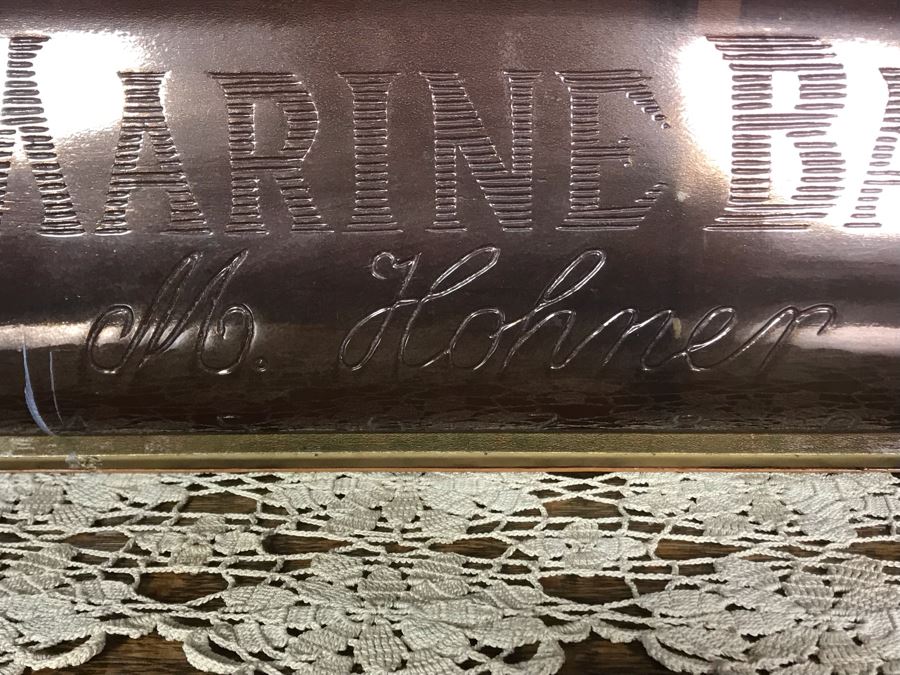 Rare Vintage Large M. Hohner Marine Band Harmonica Hanging Store Display Plastic / Cardboard Materials 24W X 5D X 6.5H - Just Added [Photo 5]