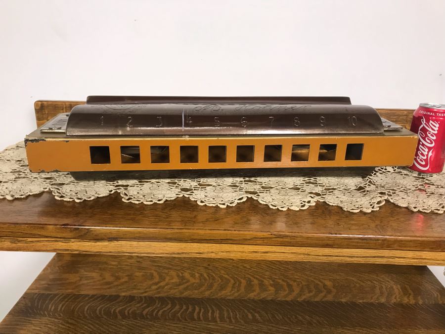 Rare Vintage Large M. Hohner Marine Band Harmonica Hanging Store Display Plastic / Cardboard Materials 24W X 5D X 6.5H - Just Added [Photo 9]