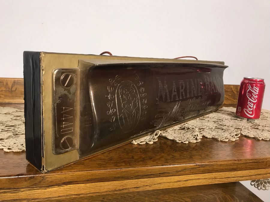 Rare Vintage Large M. Hohner Marine Band Harmonica Hanging Store Display Plastic / Cardboard Materials 24W X 5D X 6.5H - Just Added [Photo 8]