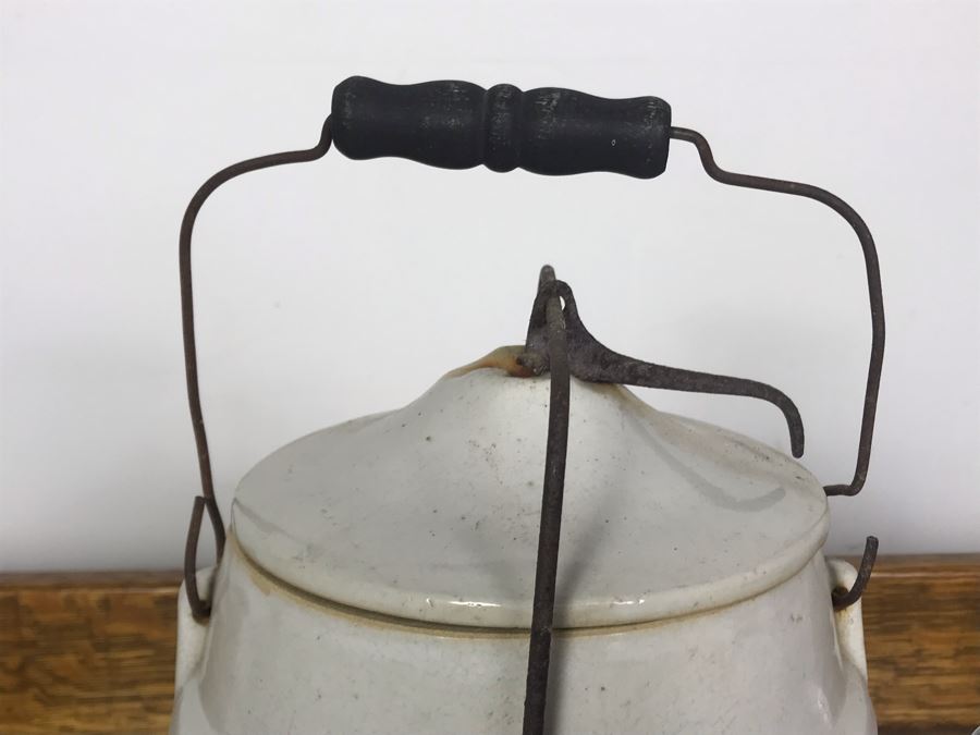 Antique Stoneware Sanford's Inks The Dependable Line Pastes Ink Crock With Handle Advertising Jug 8W X 12H - Just Added [Photo 4]