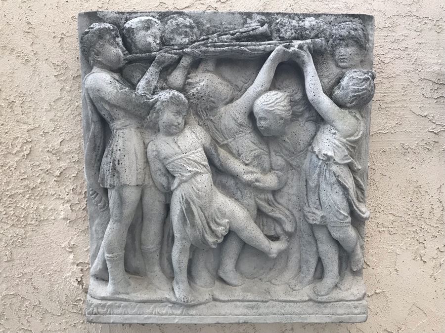 Vintage Mid-Century 1965-66 Bas Relief Wall Plaque Cement Copies Of Front Panels Of Choir Loft Of Basilica Di Santa Maria Della Salute Church In Venice, Italy - Just Added [Photo 2]