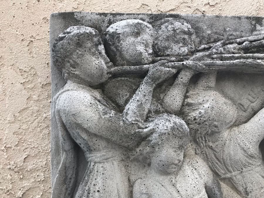 Vintage Mid-Century 1965-66 Bas Relief Wall Plaque Cement Copies Of Front Panels Of Choir Loft Of Basilica Di Santa Maria Della Salute Church In Venice, Italy - Just Added [Photo 3]