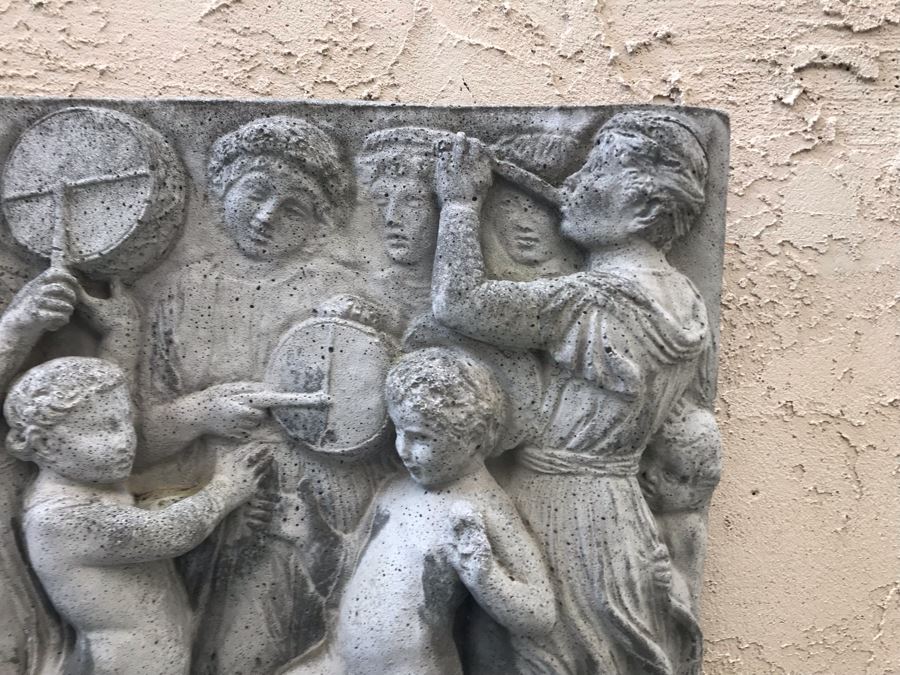 Vintage Mid-Century 1965-66 Bas Relief Wall Plaque Cement Copies Of Front Panels Of Choir Loft Of Basilica Di Santa Maria Della Salute Church In Venice, Italy - Just Added [Photo 6]
