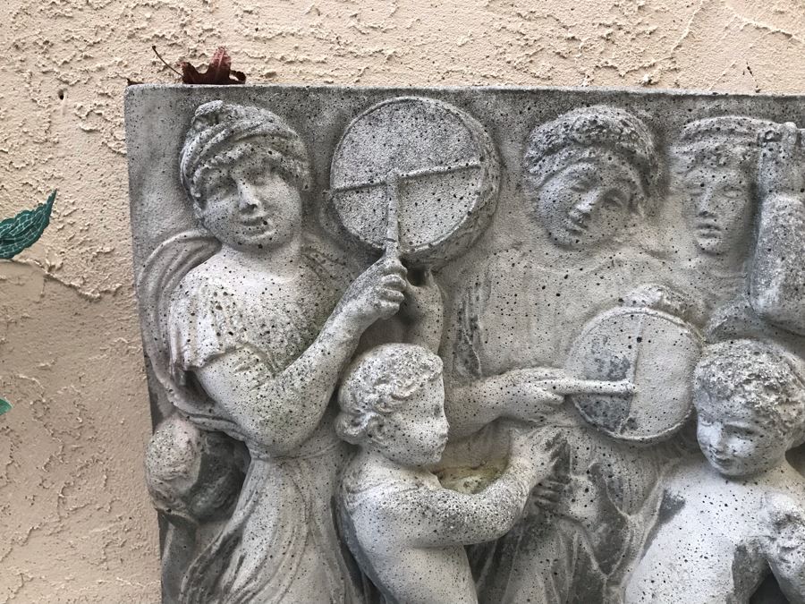 Vintage Mid-Century 1965-66 Bas Relief Wall Plaque Cement Copies Of Front Panels Of Choir Loft Of Basilica Di Santa Maria Della Salute Church In Venice, Italy - Just Added [Photo 4]