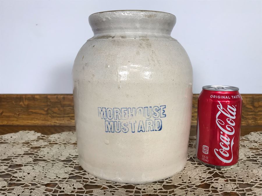 Vintage Morehouse Mustard Advertising Stoneware Jar 8W X 9H - Just Added