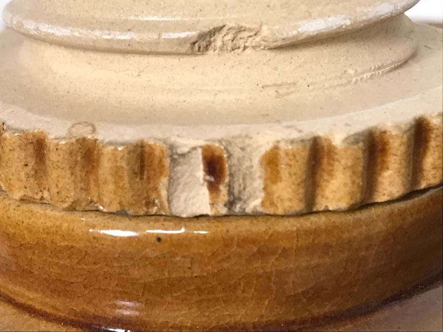 (R) Vintage Stoneware Jug Jar Canister Copenhagen Snuff Weyman & Bro Pittsburgh, (2R) Macomb Pottery Co Jar Pat. 1899 Illinois Fruit Jar Lid, (2L) Vintage Grease Jar, (L) Vintage Parshuram Pottery Works Morvi Jar Threaded Top And Lid - Just Added [Photo 14]